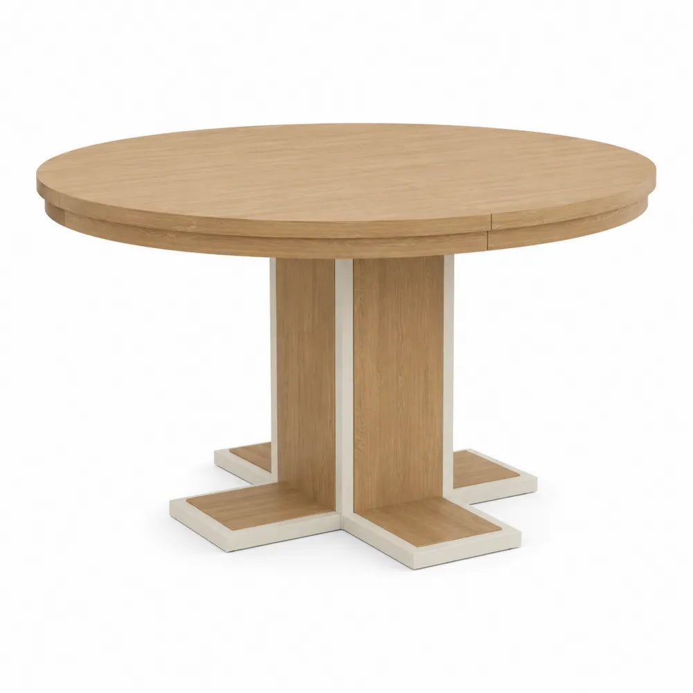 Table ronde en bois de chêne 120 cm